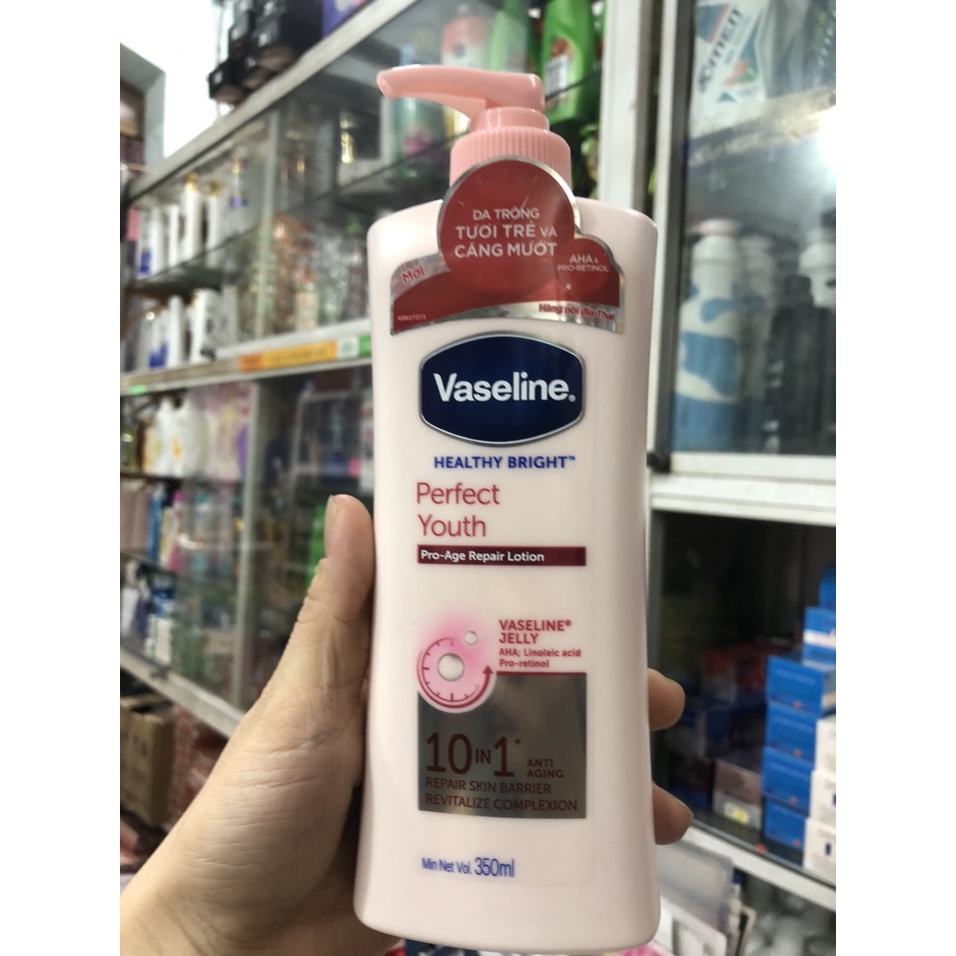 Dưỡng thể Vaseline healthy white perfect 10 350ml