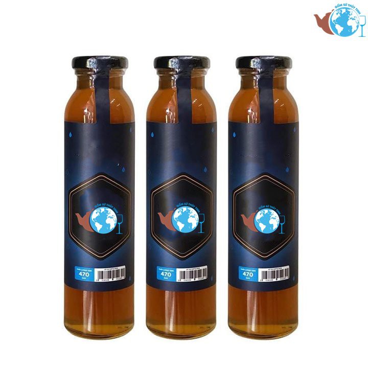 Chai trà tròn nắp thiếc vặn 350 ml