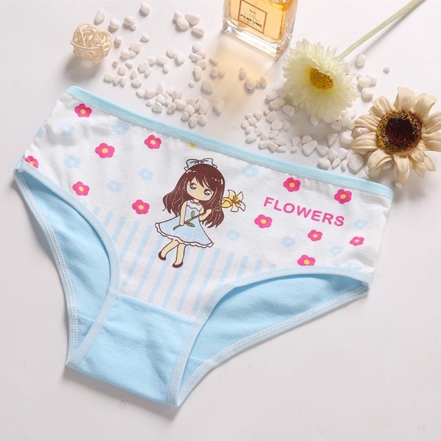 Set 4 quần lót cotton đáng yêu cho bé gái