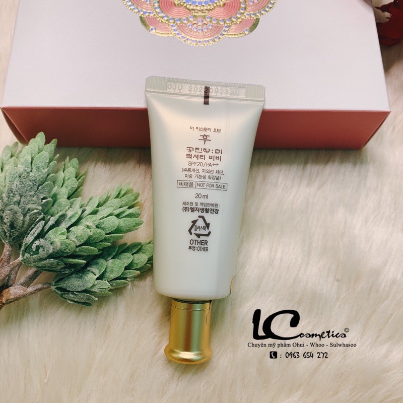 Kem nền Mi Luxury Bb cream Whoo 20ml🔱SET KHUYẾN MÃI🔱tặng kèm 3 thỏi son kem Whoo đỏ-cam-hồng siêu xinh-mịn mướt môi