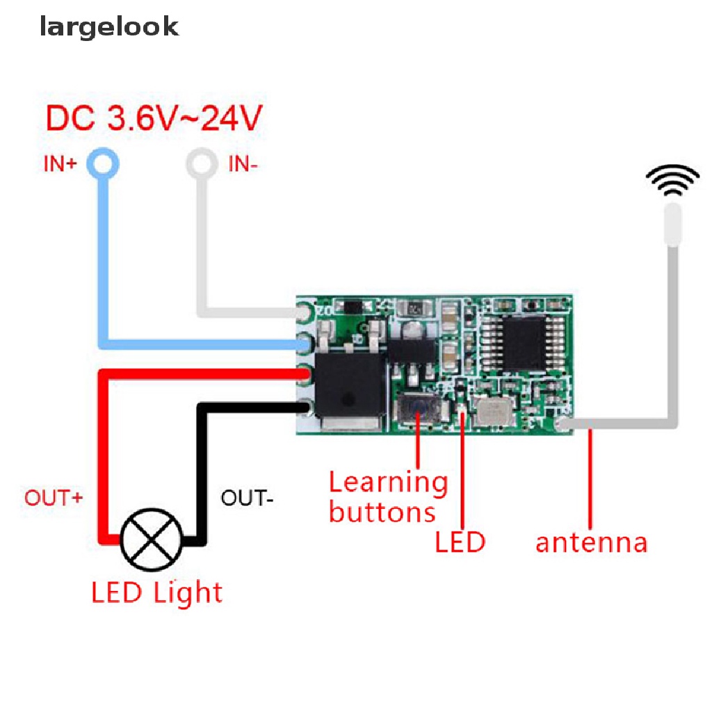 Mô-đun Công Tắc Đèn Không Dây Nhận Tín Hiệu Không Dây 433Mhz 1CH RF ♨Nóng Bỏng