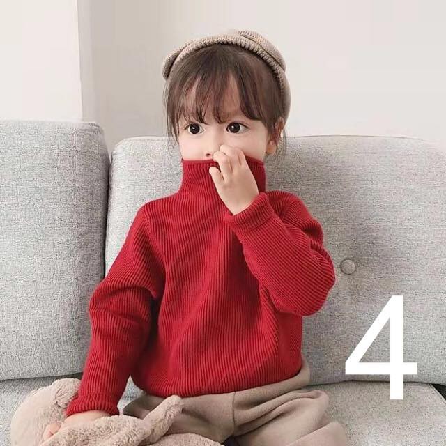 Áo len trơn cho bé từ 2-7 tuổi