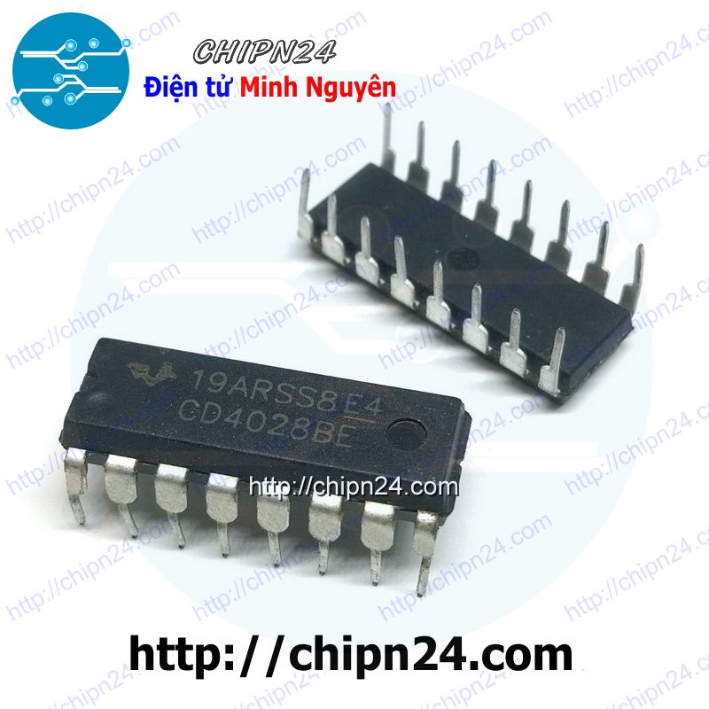 [4 CON] IC CD4028 DIP-16 (CD4028BE 4028)