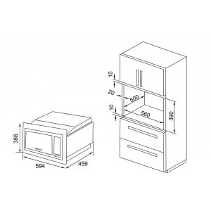 [HÀNG CHÍNH HÃNG] Lò Vi Sóng Âm Tủ Kết Hợp Nướng Spelier SP 8213EU 25L [GIAO LẮP MIỄN PHÍ]