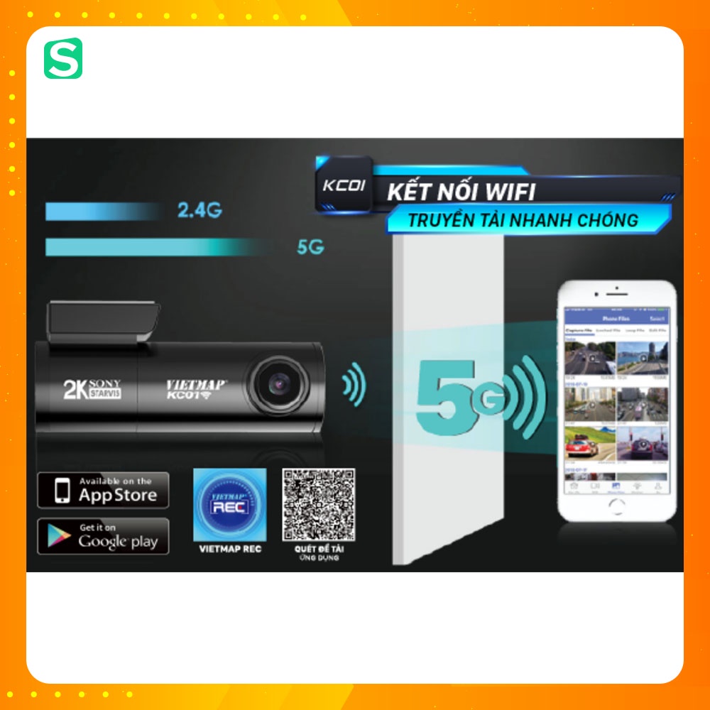 Camera hành trình VIETMAP KC01 Pro Verson 2.0 Cảnh Báo Giao Thông - Cảm biến 2K Sony Starvis