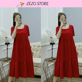 Váy đầm bầu công sở cổ vuông, vấy bầu đẹp