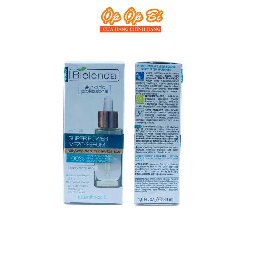 Serum Bielenda Super Power Mezo Xanh Dương Cho Da Khô,Da Bị Mất Nước Và Da Nhạy Cảm