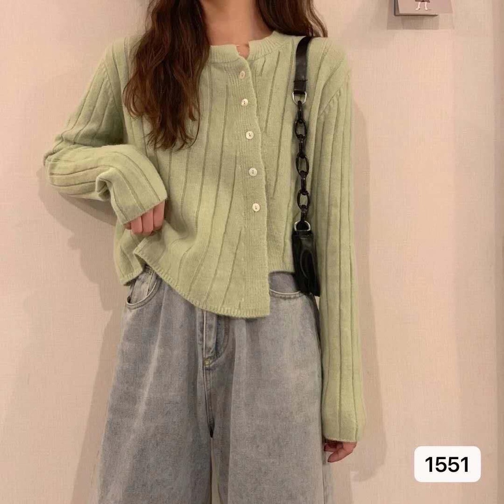 Áo Khoác Cardigan Dệt Kim Mỏng Tay Dài Dáng Ngắn Thời Trang Mùa Thu 2020 Cho Nữ
