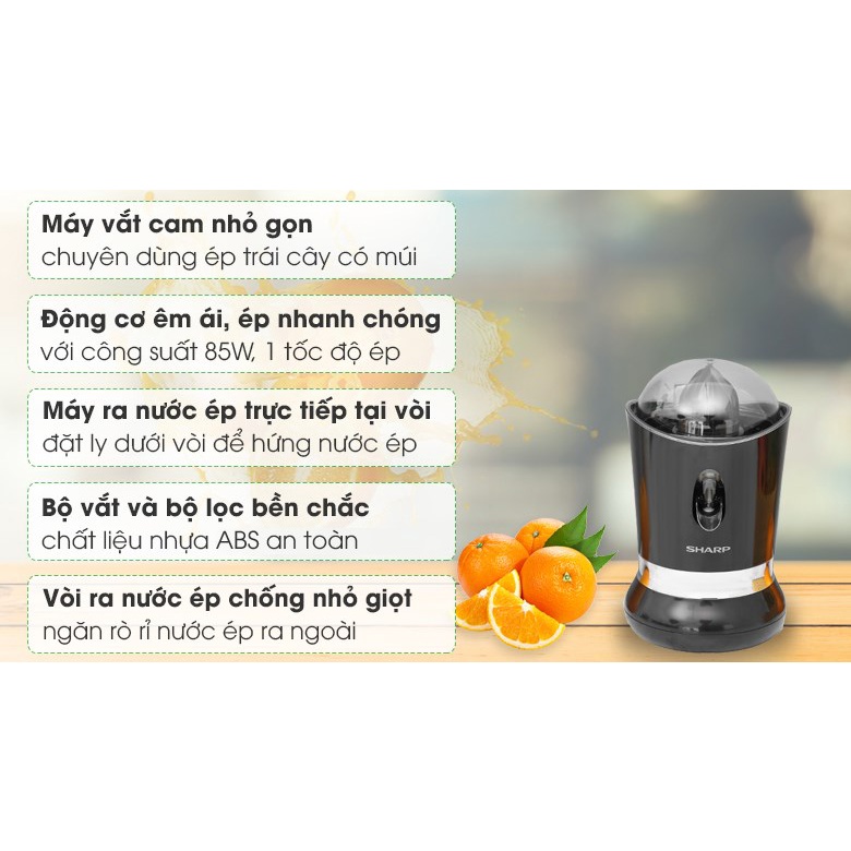 Máy vắt cam Sharp EJ-J850-BK - Hàng chính hãng