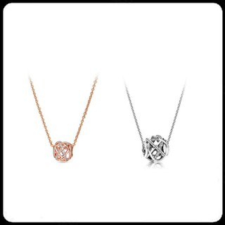 Dây chuyền cổ hợp kim mặt quả cầu đính đá lấp lánh