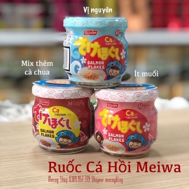 Ruốc cá hồi Meiwa lọ 50g cho trẻ em ăn dặm