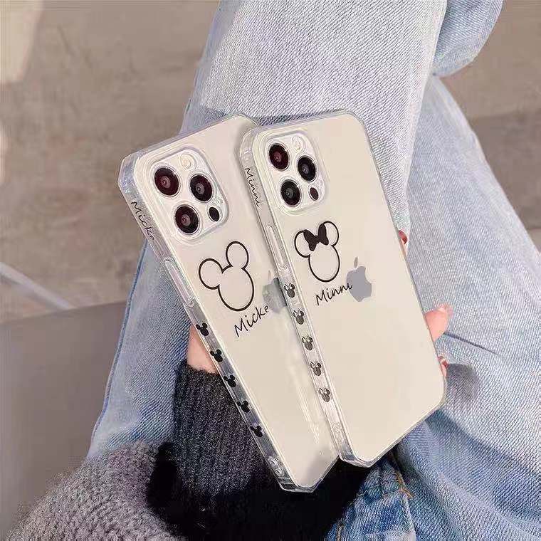 Ốp Điện Thoại Silicone Mềm Hình Mickey Minnie Cho IPhone 13 12 12 Mini 11 Pro Max XS Max XR 6 6s 7 8 Plus