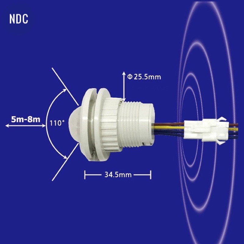 Công Tắc Cảm Biến Chuyển Động Hồng Ngoại (LOẠI 1) Tuỳ Chỉnh 3s-45s-4min