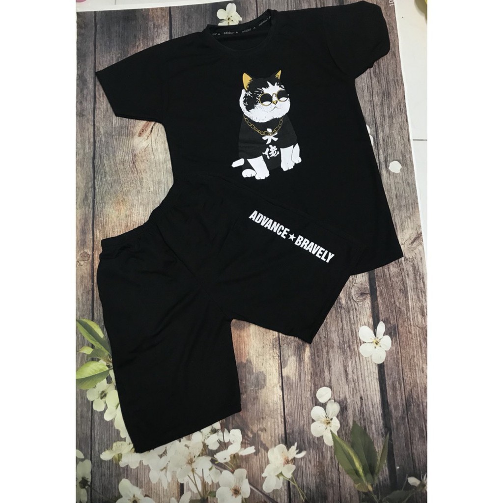 [ SIÊU HOT ] BỘ THỂ THAO NAM MẶC NHÀ IN HÌNH MÈO ĐẠI CA ĐEO KÍNH | BigBuy360 - bigbuy360.vn