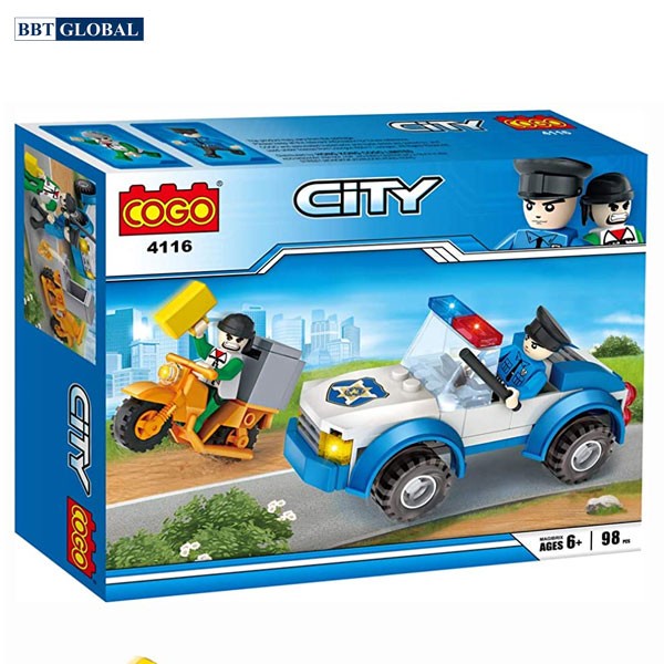Bộ đồ chơi xếp hình cao cấp xe cảnh sát BBT GLOBAL CGBX4116
