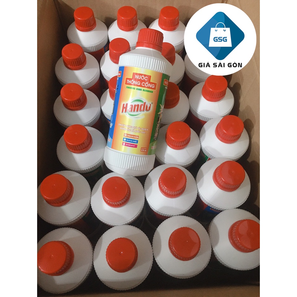 Combo 10 chai nước thông cống Hando 570ml - sản xuất tại Việt Nam