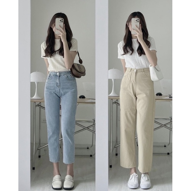 Áo xốp nhăn nữ áo thun xốp nhăn ngắn tay cổ tròn co giãn