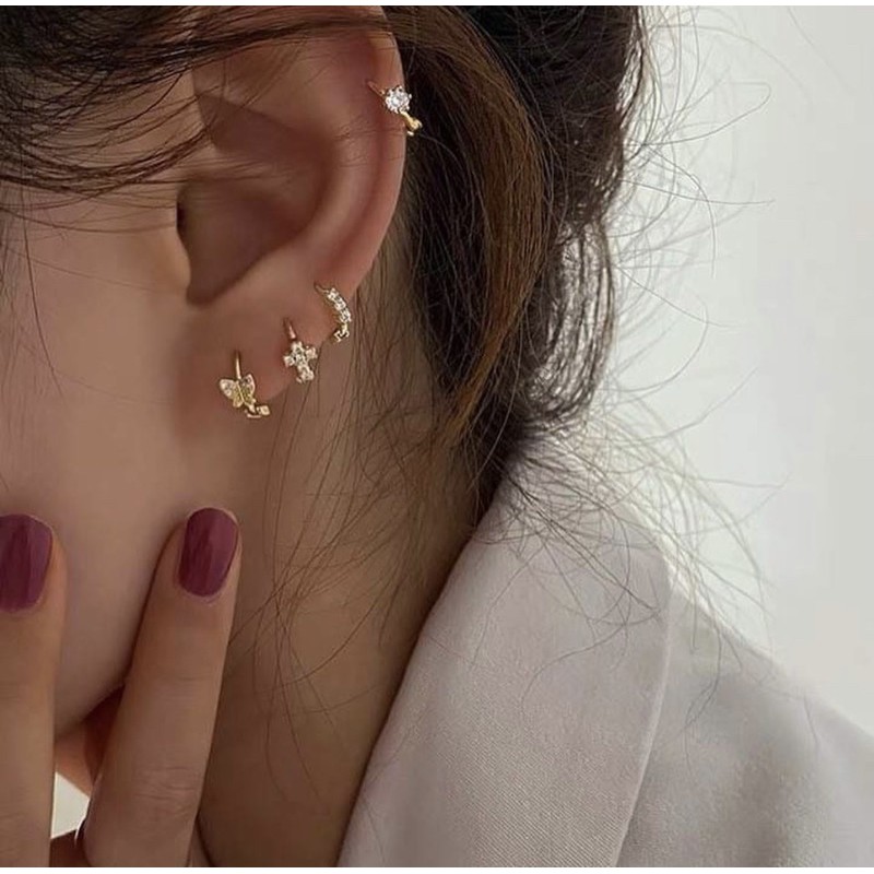 1 CHIẾC khuyên nhỏ vành tai xinh xắn