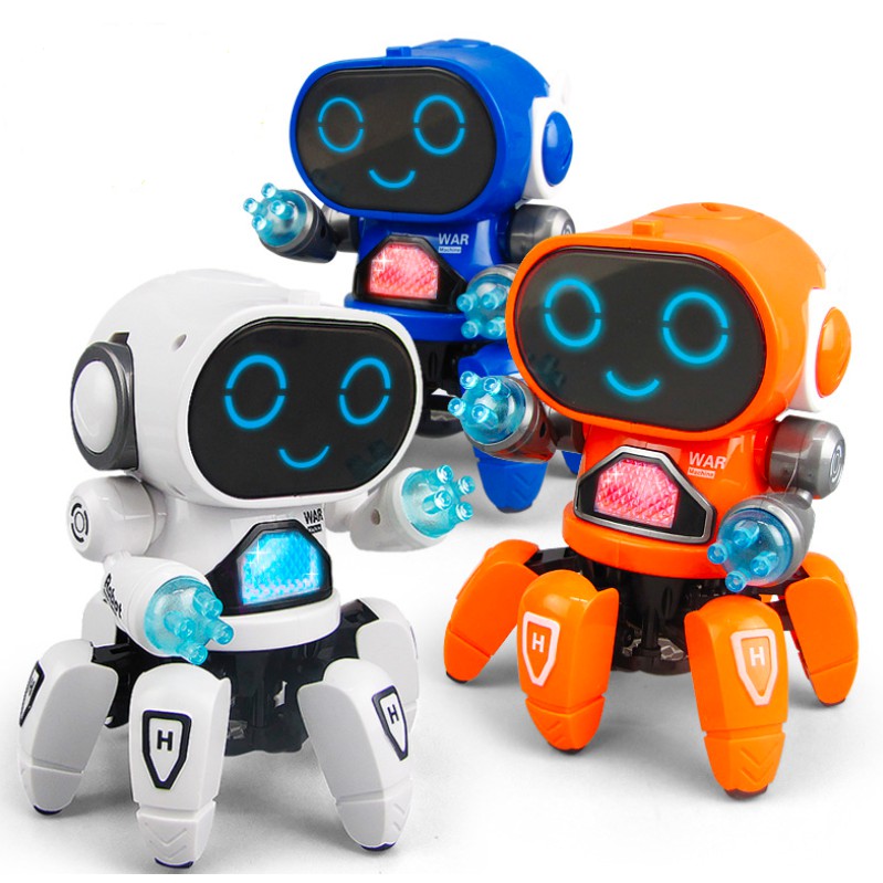 Đồ chơi trẻ em robot siêu nhân vui nhộn phát sáng biết nhảy và hát theo nhạc cho bé thông minh