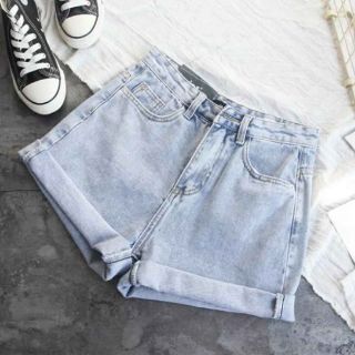 QUẦN SOOC JEANS GẬP GẤU