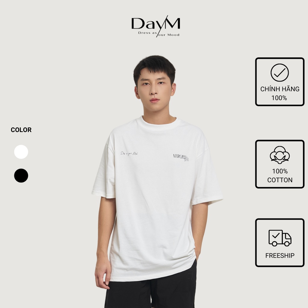 Áo thun DayM | Vergissmeinnicht - Form Âu, oversize, 100% cotton