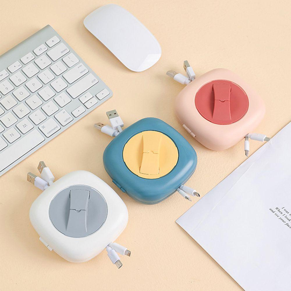 Giá Đỡ Điện Thoại / Dây Cáp Bằng Nhựa Dạng Xoay Tiện Dụng