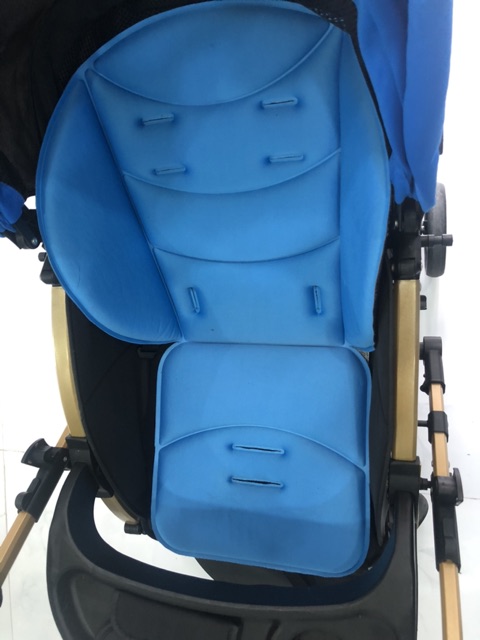 Xe Đẩy Em Bé Màu Xanh Có Dây An Toàn