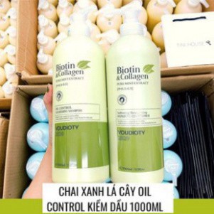 Chuyển phát nhanh [CHÍNH HÃNG] Bộ Dầu Gội Xả Biotin Collagen Vàng - Xanh lá - Xanh dương - màu trắng