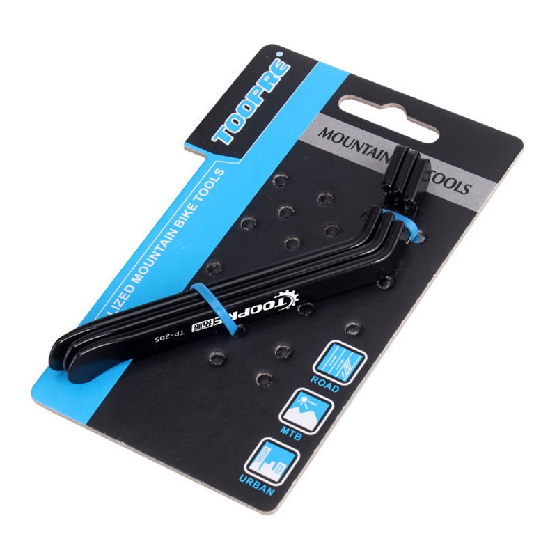TOOPRE 3Pcs Road Bike Tire Lever Stainless Steel Repair Tool Black