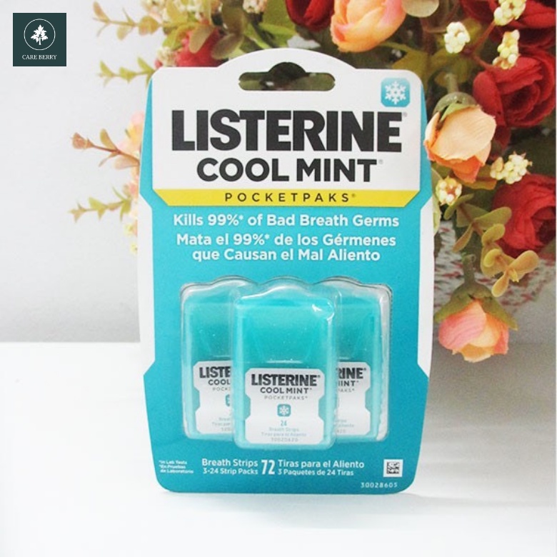 Miếng ngậm thơm miệng Listerine Pocketpaks 72 miếng