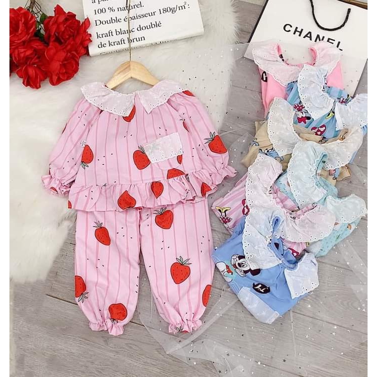 Đồ bộ quần áo cho bé kate QATE592 cho bé gái 8-18kg