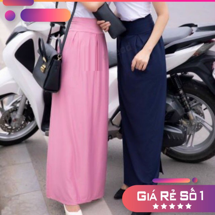 Quây váy chống nắng nữ chất thun lạnh thông hơi - Váy chống nắng nữ chun eo cài cúc chất đẹp