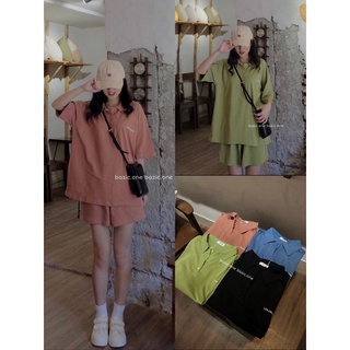 [Ảnh thật/Sẵn]Set thể thao polo LOS ANGELES chất cotton