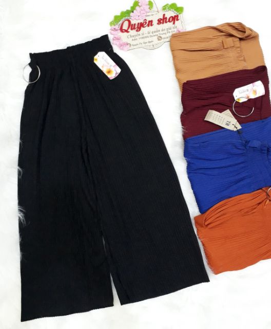 Quần dài suông vải dập ly, loại 1 phom 65kg