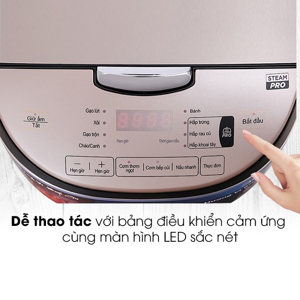 [CHÍNH HÃNG] Nồi cơm điện tử đa nấu gạo lứt MIDEA MB-FS5021 1.8lít, lỗi 1 đổi 1, bảo hành 12 tháng toàn quốc