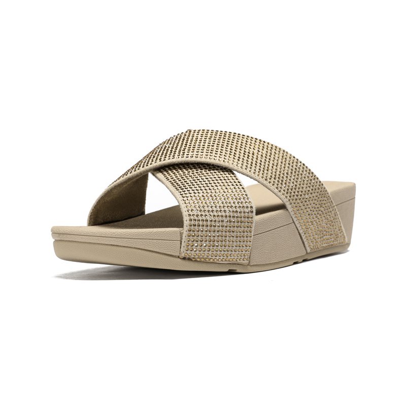 Fitflop Dép Quai Chéo Bằng Da Thật Đế Dày Thời Trang Dễ Phối Đồ Cho Nữ