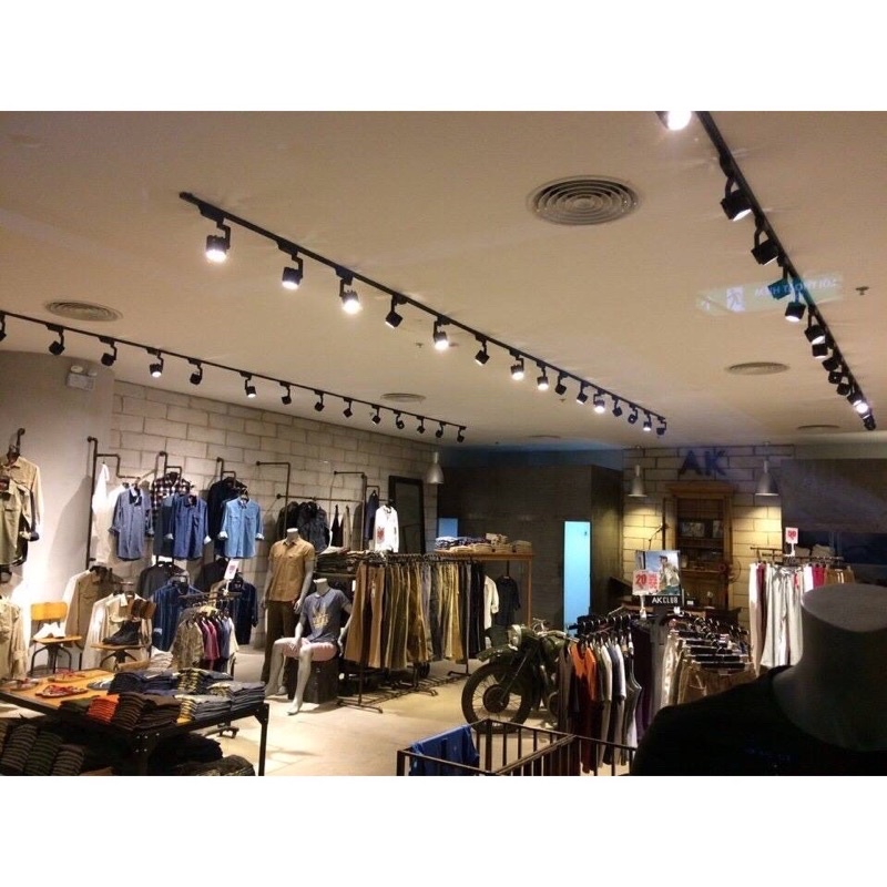 Thanh ray đèn rọi 1 mét màu đen và trắng