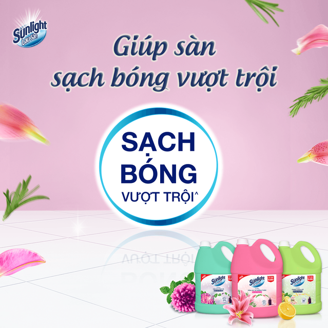 Nước Lau Sàn Sunlight Tinh Dầu Thảo Mộc Hương Hoa Lily &amp; Hương Thảo 3,6 Kg - Sạch Thơm Thư Thái - Nhà Thêm Trong Lành