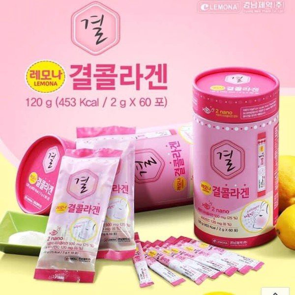 [60 Gói]Bột Uống Collagen Lemona Gyeol Nano Collagen Powder Lemon Flavor + Vitamin C