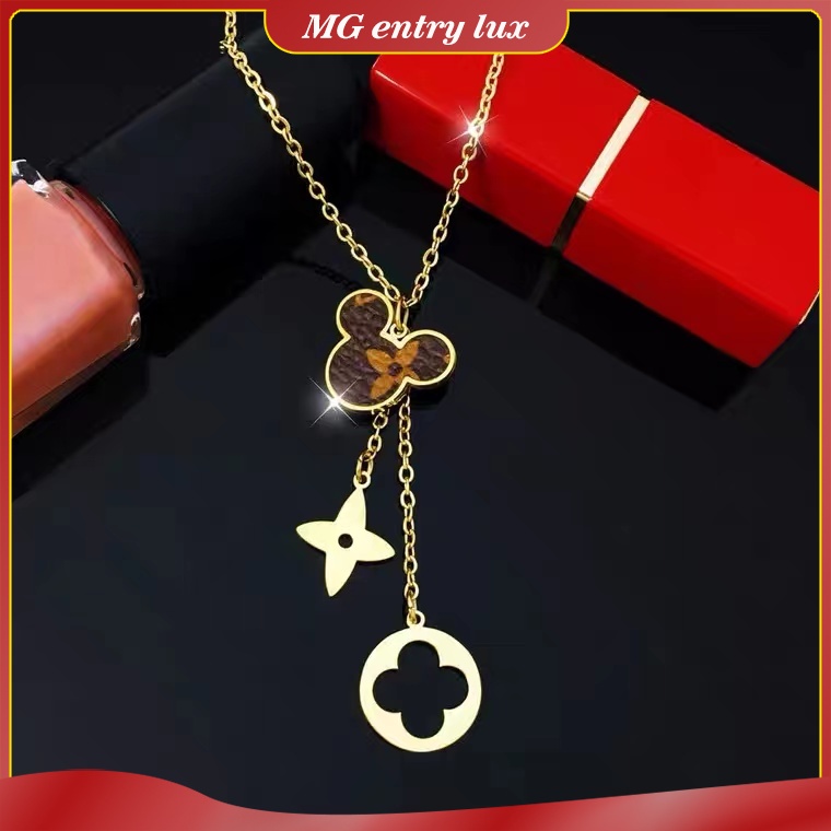 Vòng cổ Thép Titan Mạ Vàng 18k Chống Dị Ứng Thời Trang Cho Nữ