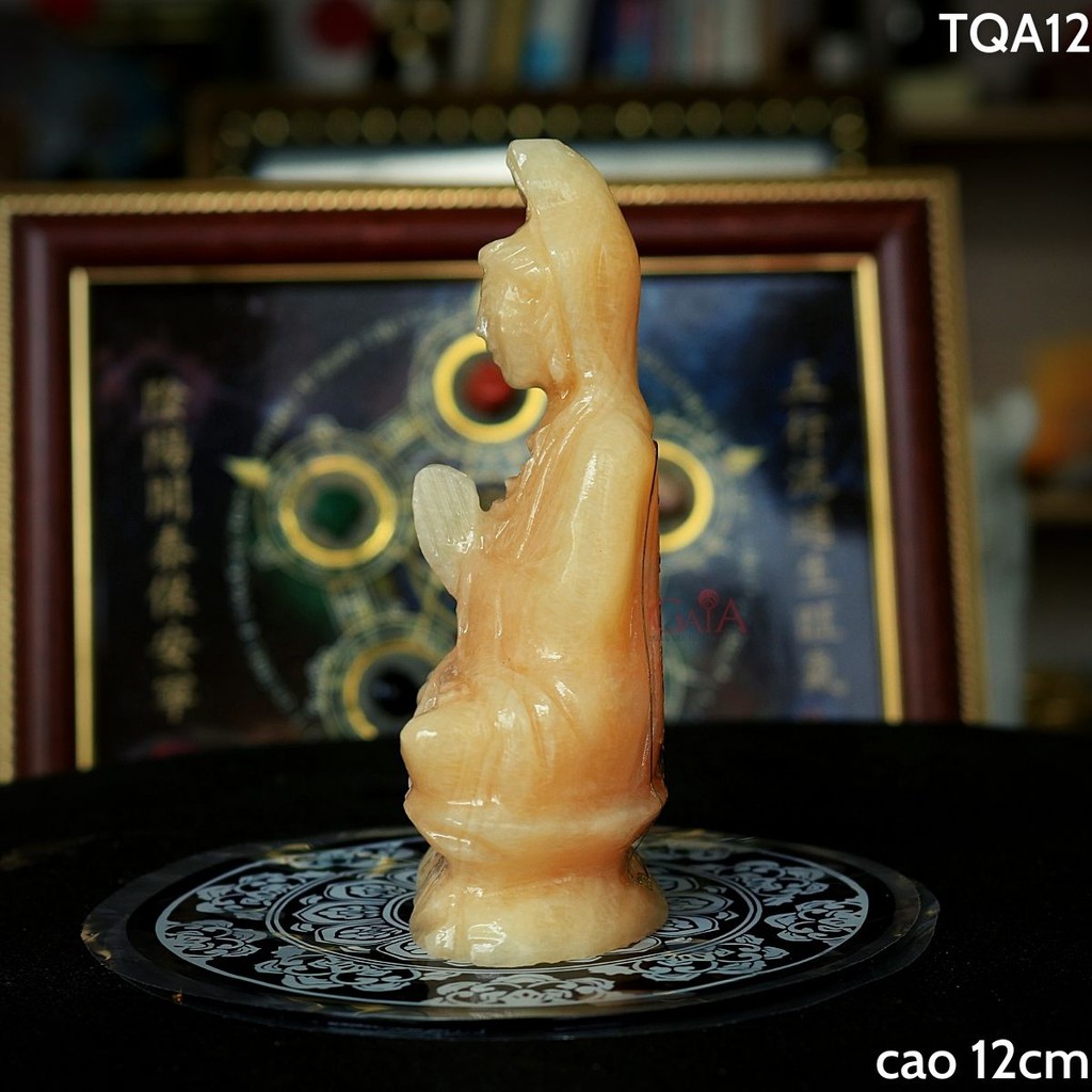 Tượng Phật Quan Âm và Linh Phù Bình An (tặng kèm đế hoa sen dán xe hơi) | BigBuy360 - bigbuy360.vn