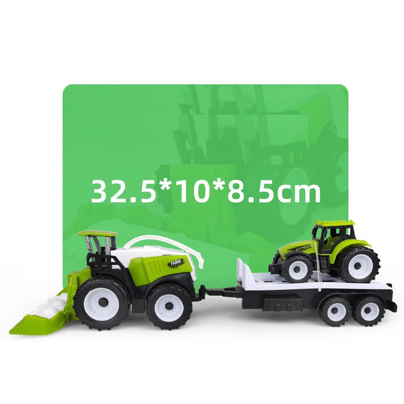 Đồ chơi xe nông trường, Xe máy cày, máy kéo, Nông trường thu hoạch, Chất liệu ABS an toàn