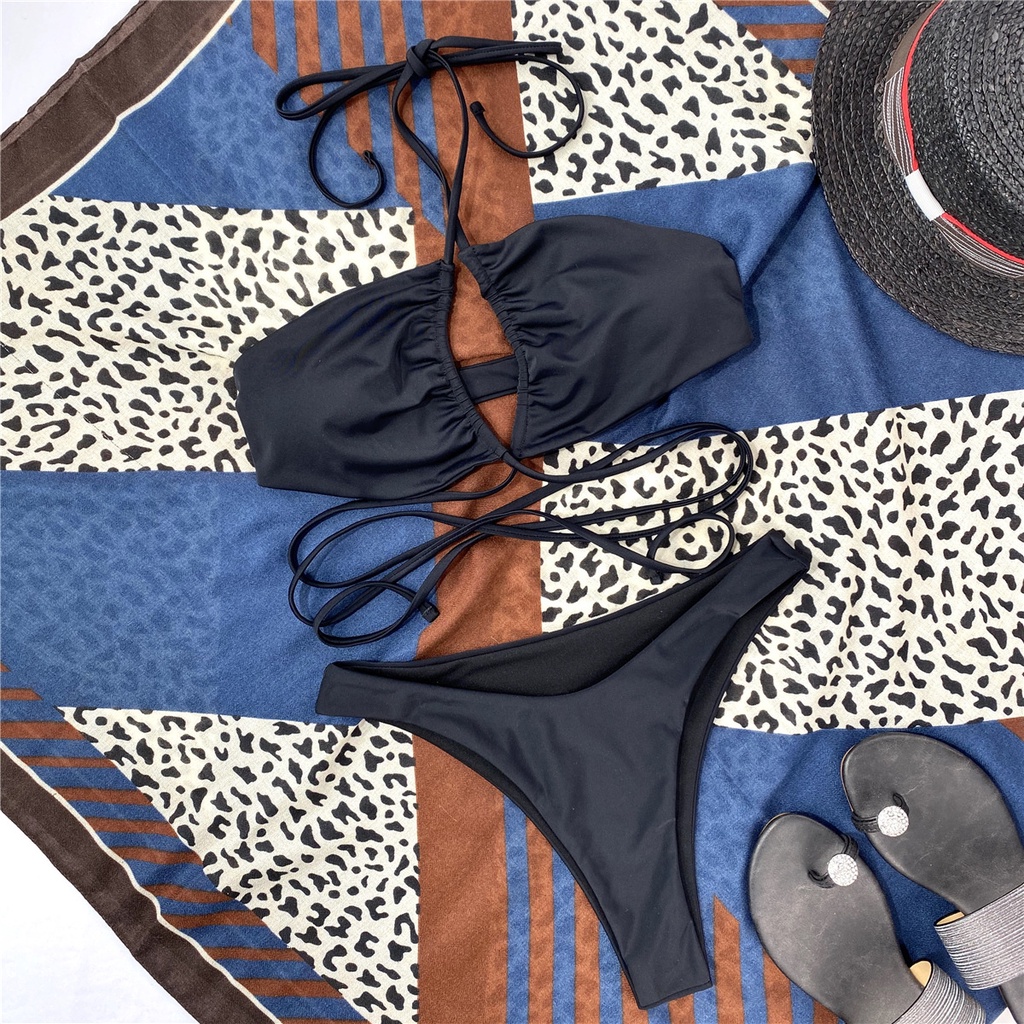 Bikini Âu Mỹ hai mảnh siêu sexy tôn ngực, cột dây eo khoe dáng đủ màu hàng Quảng Châu cao cấp