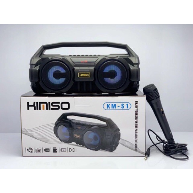 Loa KIMISO S1 Bluetooth kèm micro hát Karaoke
