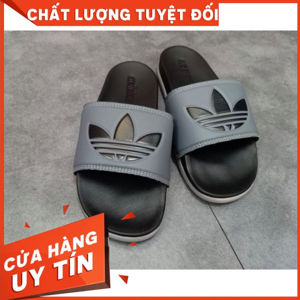 [ Hoàn tiền nếu không chất lượng ] Dép adidas nam plus bông lúa xám có video