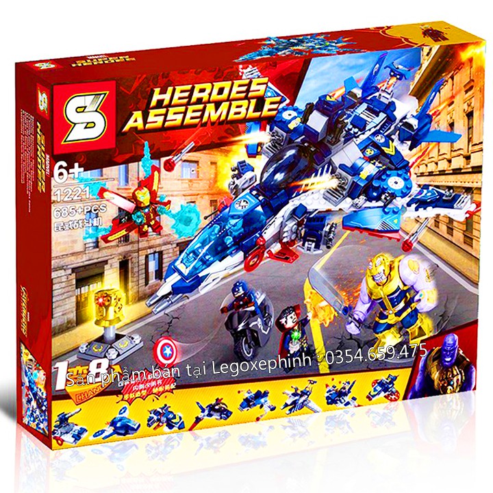 Bộ Lego Xếp Hình Ninjago Super Heroes - Biệt Đội Siêu Anh Hùng . Gồm 685 Chi Tiết . Lego Ninjago Lắp Ráp Đồ Chơi Cho Bé.