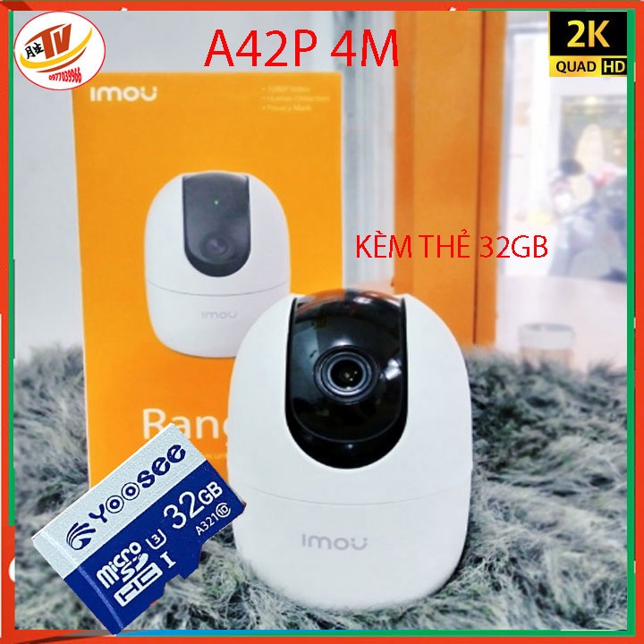 [kèm thẻ 32gb 64gb] Camera giám sát IP Wifi 4.0MP Ranger 2 IPC-A42P-IMOU - Chính Hãng 100% Bảo Hành 24 Tháng | BigBuy360 - bigbuy360.vn