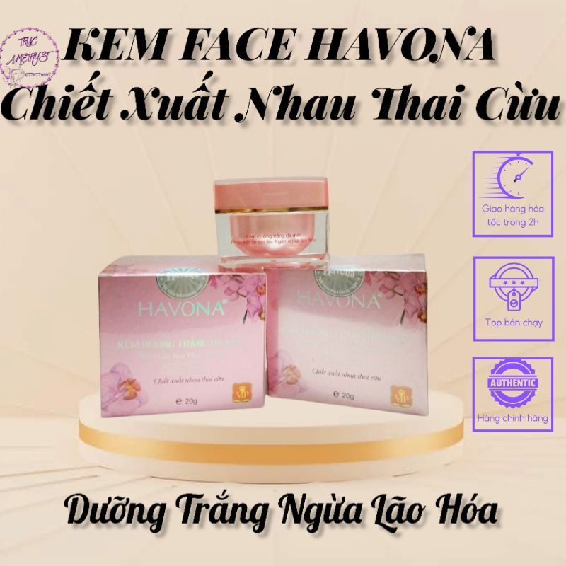 KEM DƯỠNG TRẮNG DA HAVONA NHAU THAI CỪU