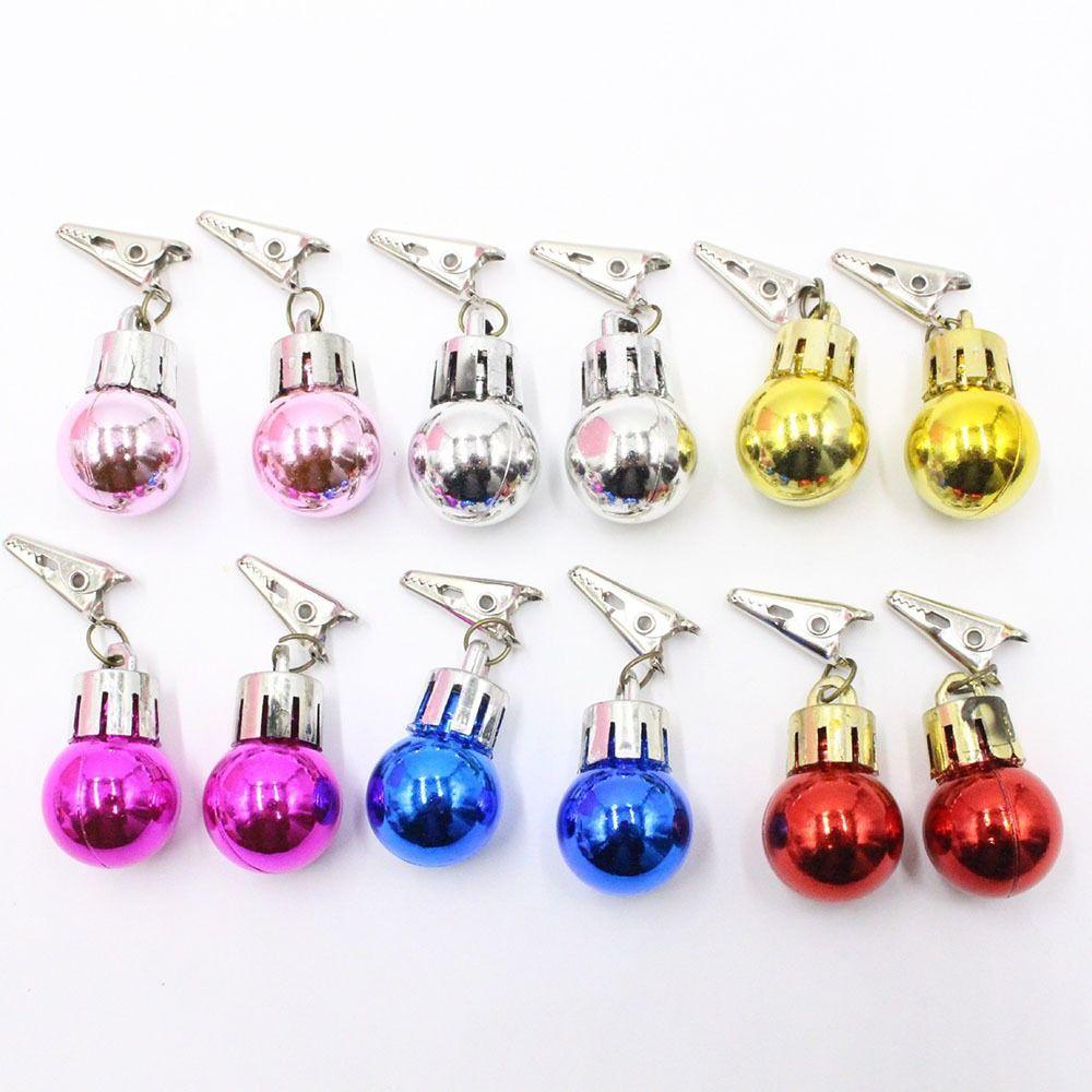 LANSEL Set 12 Kẹp Giữ Bóng Đèn Họa Tiết Ông Già Noel Trang Trí Giáng Sinh
