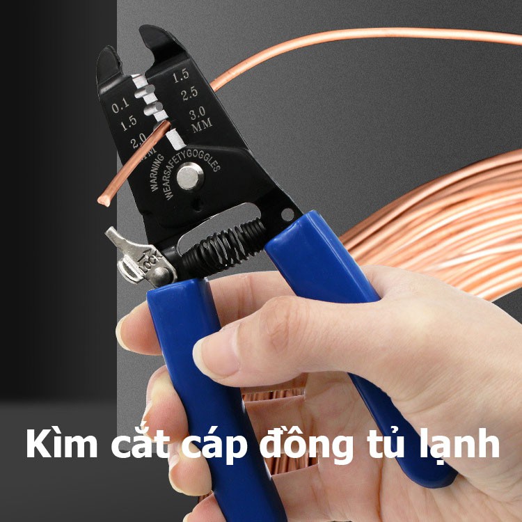 Kìm cắt cáp đồng tủ lạnh CT-1107, kéo cắt ống đồng không bị bóp méo